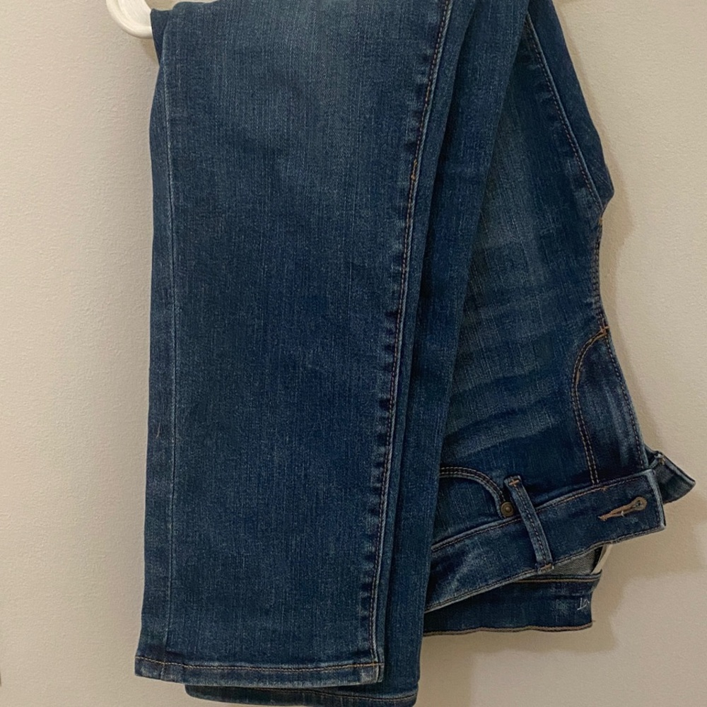 LOFT 4P Dark Blue Ankle Cropped Jeans